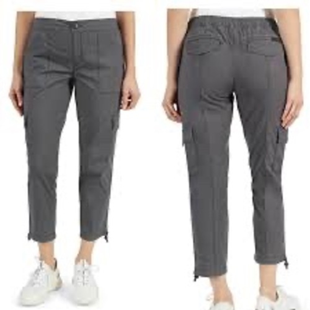 Social Standard by Sanctuary Women Charcoal Gray Cargo Cropped Utility Pants S